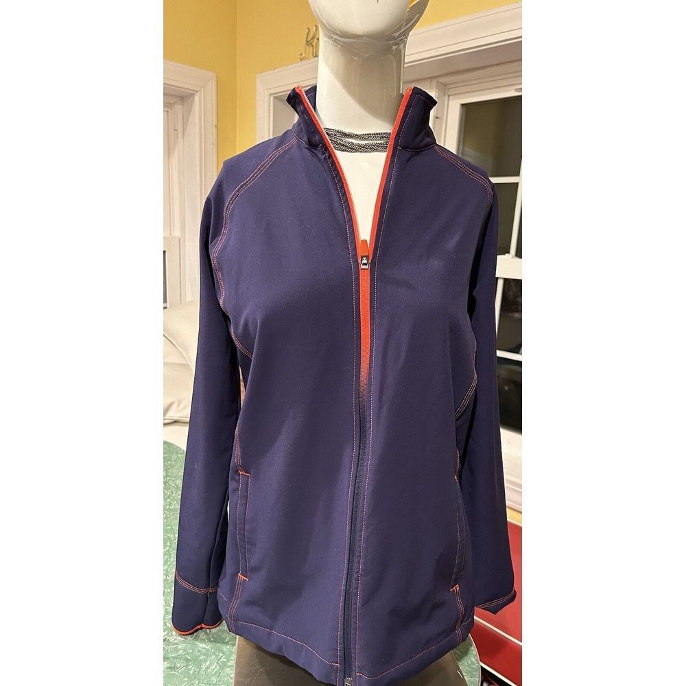 Slazenger Jacket Blue With Orange Trim Size Activewear‎ Jacket Small Golf